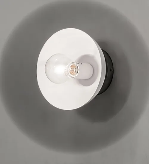 8" Wide Gravity White & Black Wall Sconce