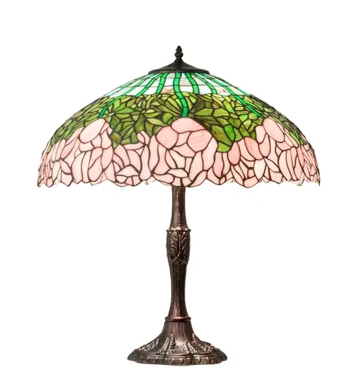 26" High Tiffany Cabbage Rose Table Lamp - Image 5