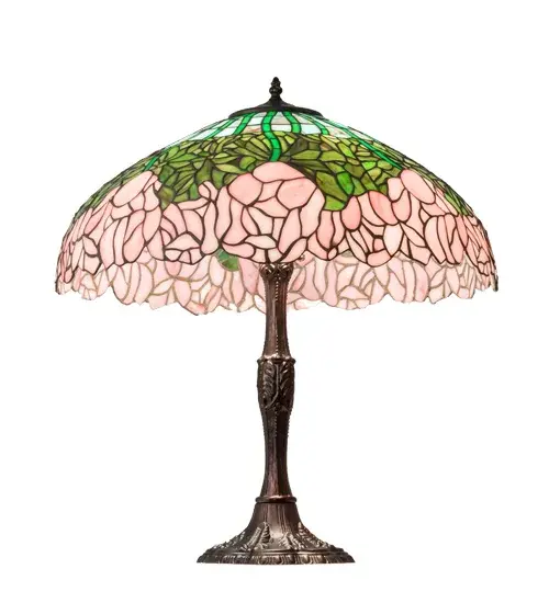 26" High Tiffany Cabbage Rose Table Lamp - Image 6