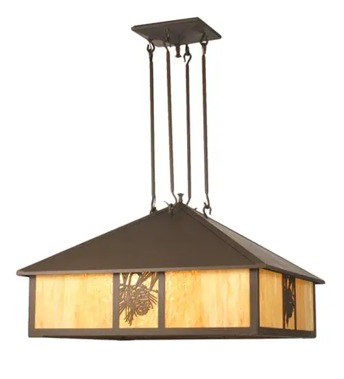 38"Sq Winter Pine Pendant