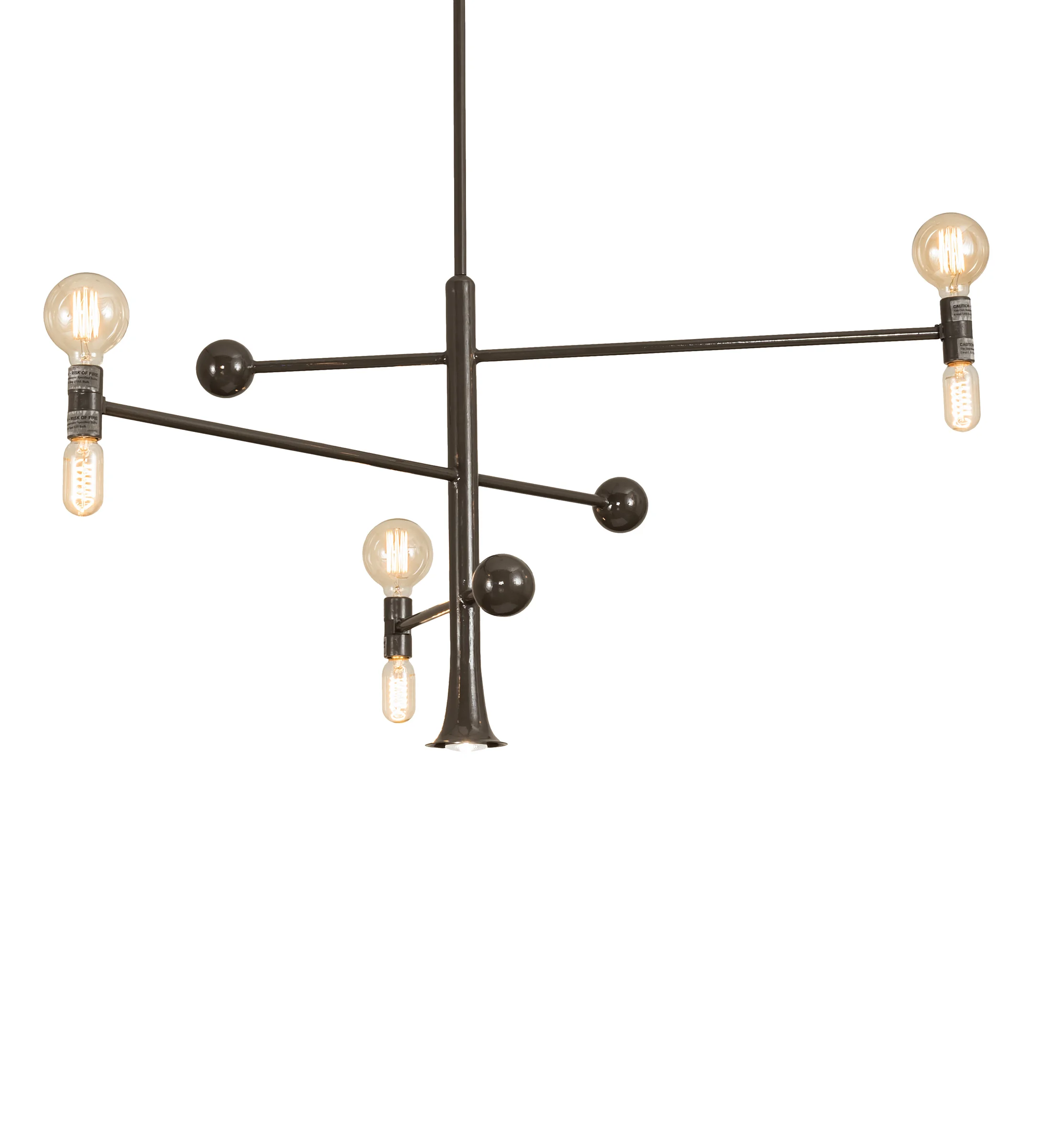 Alva LED Chandelier in Black Fox Glossy