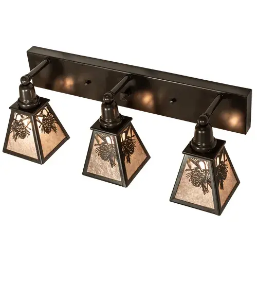 28" Wide Winter Pine 3 Light Vanity Light - Image 4