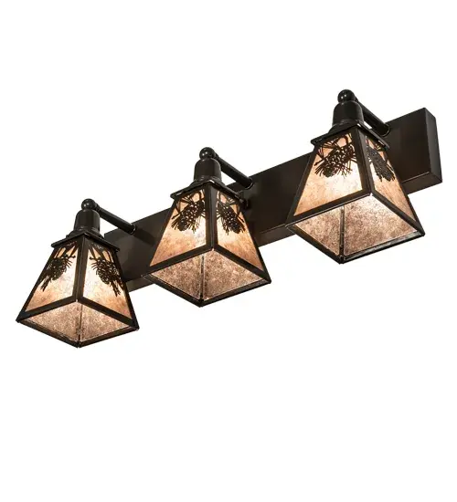 28" Wide Winter Pine 3 Light Vanity Light - Image 6