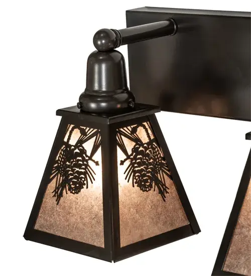 28" Wide Winter Pine 3 Light Vanity Light - Image 10