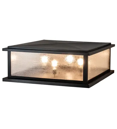 The material is Brass and Glass. The finish is Craftsman Brown. The glass is Clear Seeded. - alternate view