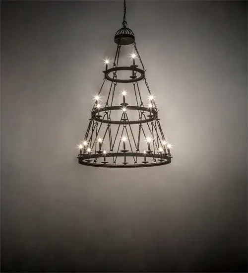 54" Wide Lakeshore 21 Light Three Tier Chandelier - Image 1