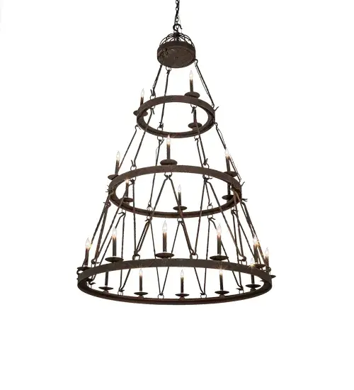 54" Wide Lakeshore 21 Light Three Tier Chandelier - Image 2