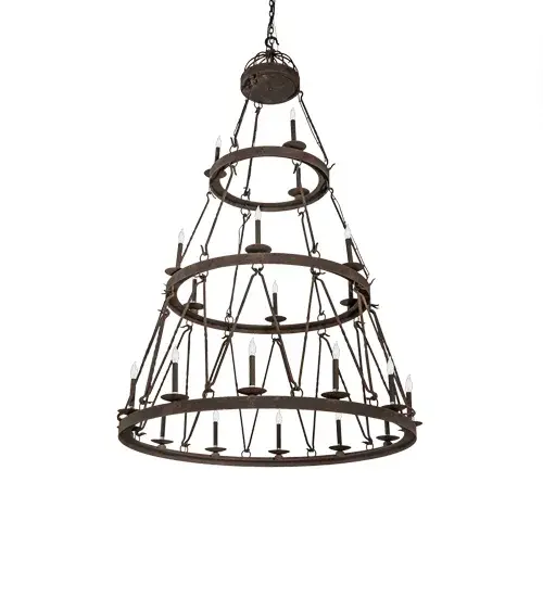 54" Wide Lakeshore 21 Light Three Tier Chandelier - Image 3
