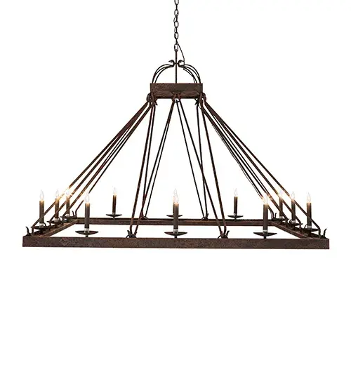 60" Square Retreat 12 Light Chandelier - Image 5