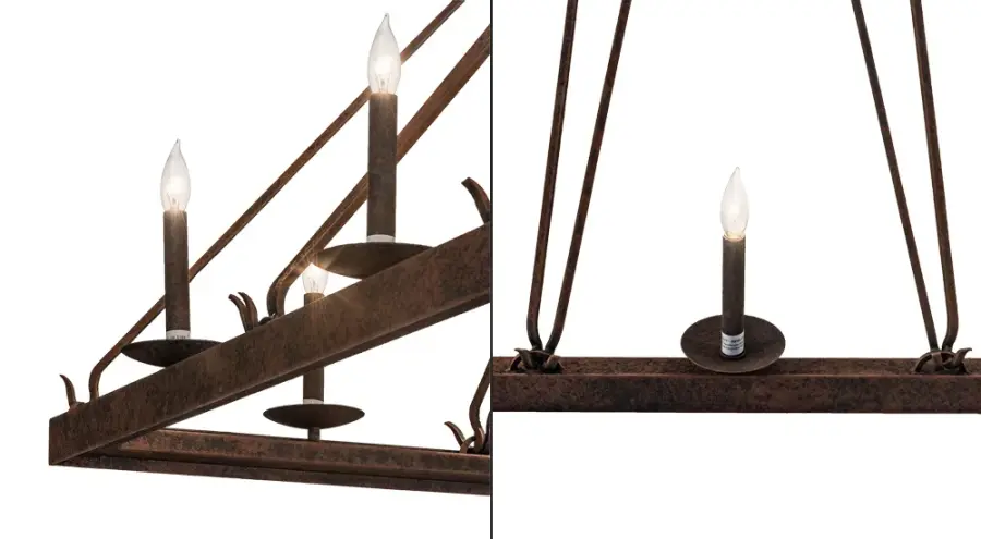 60" Square Retreat 12 Light Chandelier - Image 8