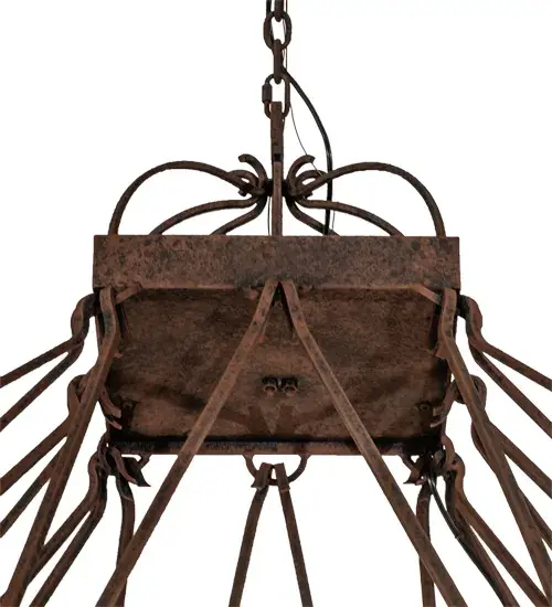 60" Square Retreat 12 Light Chandelier - Image 9