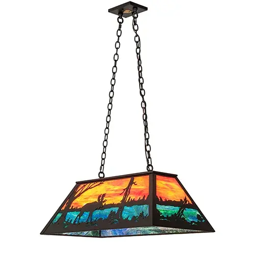 33" Long Moose at Lake Oblong Pendant - Image 11