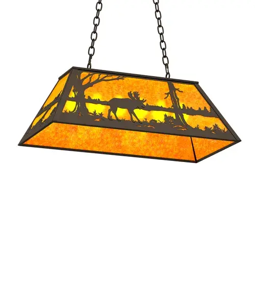 33" Long Moose at Lake Oblong Pendant - Image 5