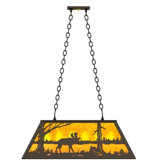 33" Long Moose at Lake Oblong Pendant - Image 7