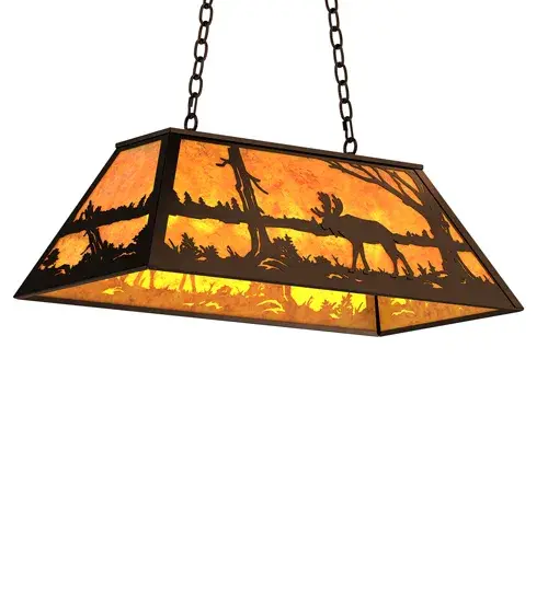 33" Long Moose at Lake Oblong Pendant - Image 5