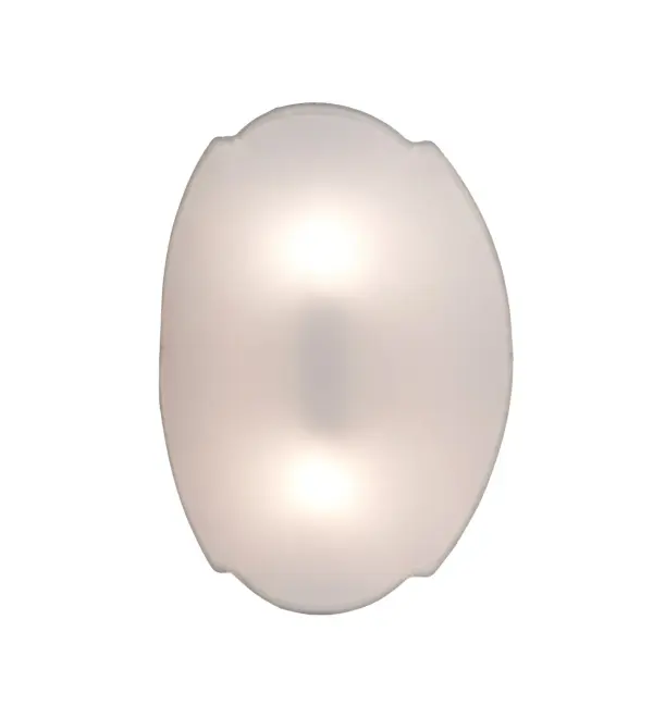 Uniquely formed and designed for a variety of residential and hospitality wall applications... The Oido wall luminaire is handcrafted with a White Fabric shade that is complemented with a Brushed Brass finish. The Oido Wall Sconce is featured in our American designed, handmade Transitional Lighting Collection. UL and cUL listed for dry and damp locations. Collection: Oido Finish: Brushed Brass Glass: White Fabric Width: 11.50" Height: 16.00" Length: 4.25" Weight: 1.50 lb Extension from Wall: 4.25" Number of Bulbs: 2 Maximum Wattage: 5.00 W Bulb Type: E12 Bulb Base: E12 Light Source: LED Material: Steel Country of Origin: CHINA Safety Rating: Damp LED
