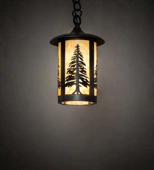 8" Wide Fulton Tall Pines Mini Pendant