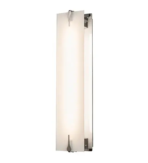 Revitalize the look of your most cherished indoor spaces. The Akranes Wall Sconce creates a refined ambiance with a distinctly modern edge. A White Opal Glass panel is a diffuser for Integral LEDs that are 0-10 Volt Dimmable to create the perfect mood. This wall sconce is enhanced with a Chrome-finished backplate. Install this ADA-compliant wall sconce near your vanity mirror in a fine bath or corridor to illuminate your residential; hospitality; and commercial spaces; from Montpelier; Vermont; to Portland; Oregon; to Seattle; Washington. The Akranes Wall Sconce is included in our American-designed; handcrafted Modern Lighting Collection. UL and cUL listed for dry and damp locations. - alternate view