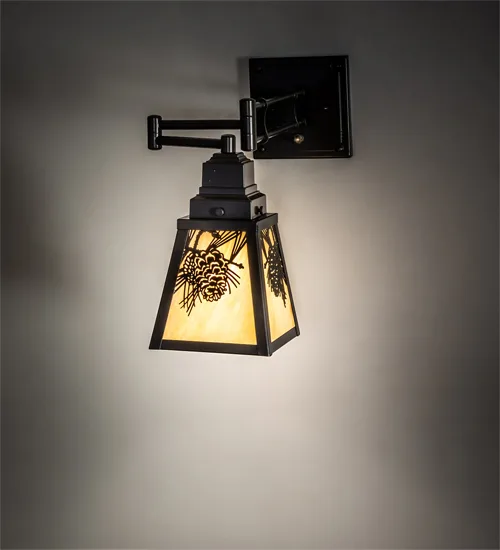 6-17" Wide Winter Pine Swing Arm Wall Sconce