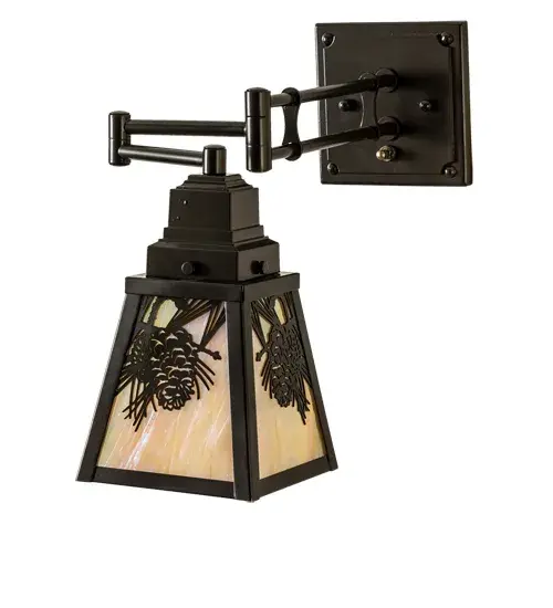 6-17" Wide Winter Pine Swing Arm Wall Sconce - Image 3