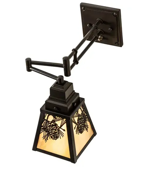 6-17" Wide Winter Pine Swing Arm Wall Sconce - Image 4