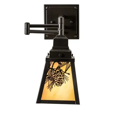 6-17" Wide Winter Pine Swing Arm Wall Sconce - Image 5