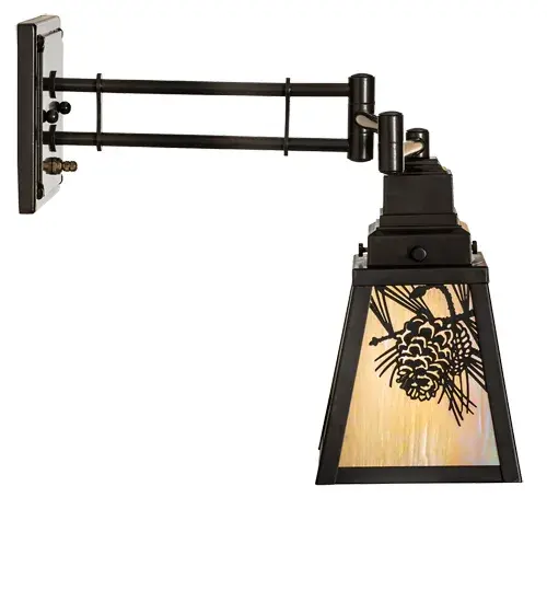 6-17" Wide Winter Pine Swing Arm Wall Sconce - Image 7