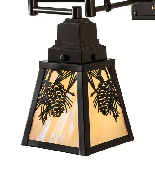 6-17" Wide Winter Pine Swing Arm Wall Sconce - Image 9