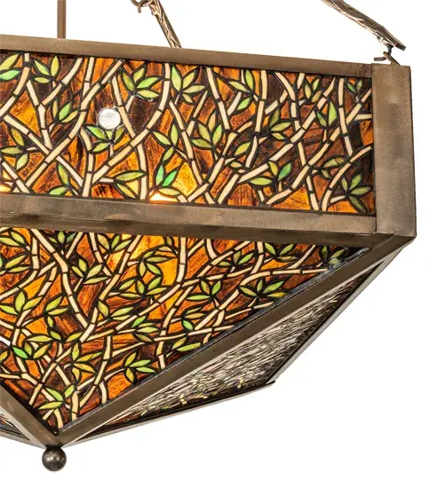 23" Square Bamboo Semi-Flushmount - Image 8