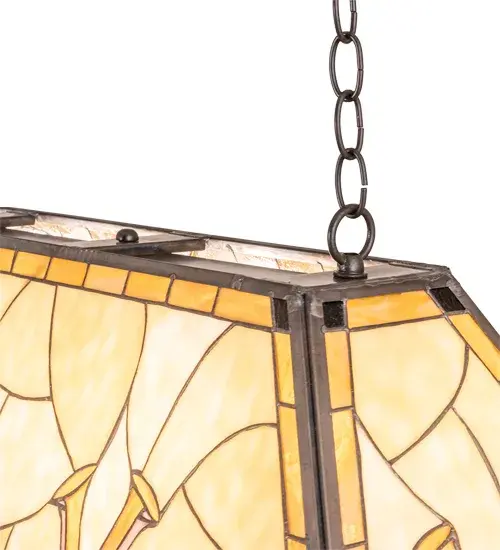60" Long Copper Spike Oblong Pendant - Image 11