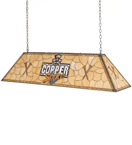 60" Long Copper Spike Oblong Pendant - Image 3