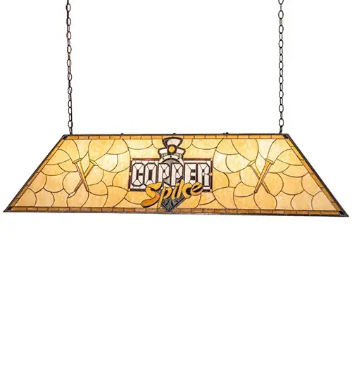 60" Long Copper Spike Oblong Pendant - Image 5