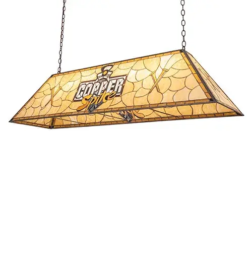 60" Long Copper Spike Oblong Pendant - Image 6