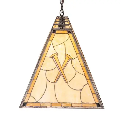 60" Long Copper Spike Oblong Pendant - Image 7
