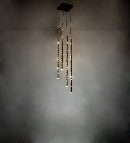 18" Square Emmentaler 4 Light Cascading Pendant