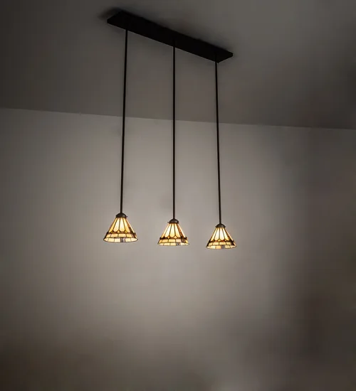 42" Long Belvidere 3 Light Island Pendant