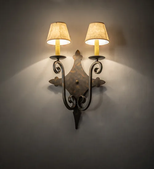 14" Wide Angelique 2 Light Wall Sconce