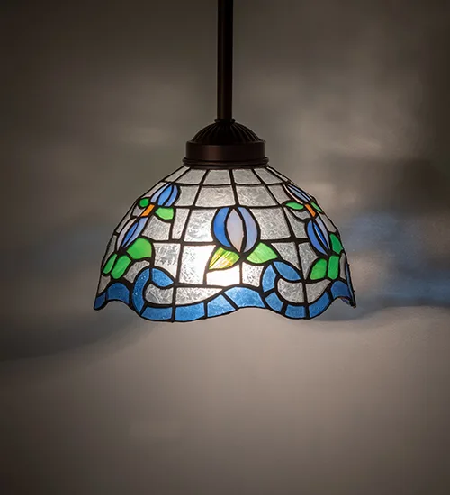 7" Wide Roseborder Mini Pendant
