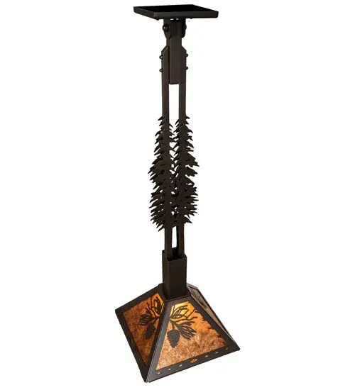 12" Square Winter Pine Tall Pines Pendant - Image 4