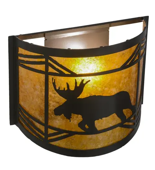 12"W Lone Moose Wall Sconce - Image 4