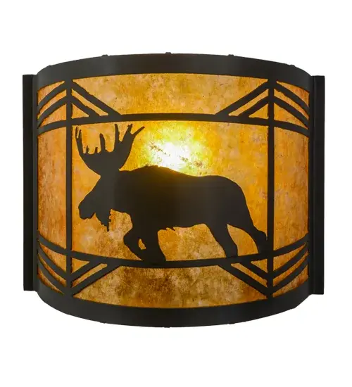 12"W Lone Moose Wall Sconce - Image 5