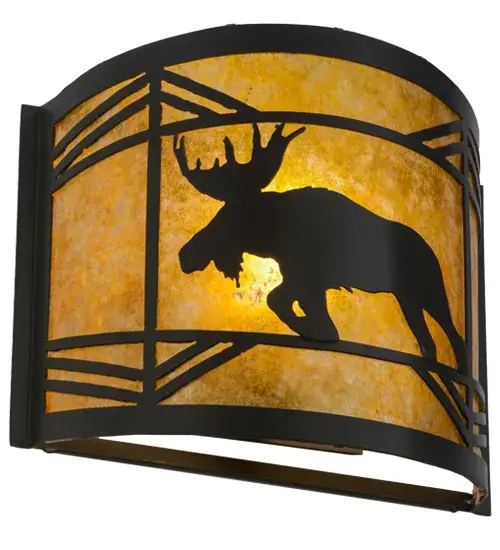 12"W Lone Moose Wall Sconce - Image 6
