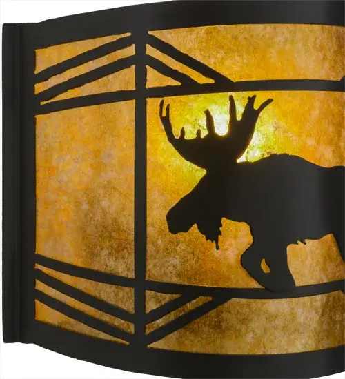 12"W Lone Moose Wall Sconce - Image 8