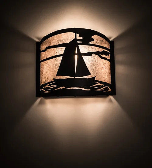 12" Wide Sailboat Wall Sconce
