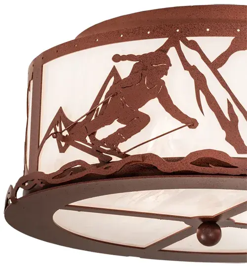 16" Wide Alpine Semi-Flushmount - Image 8