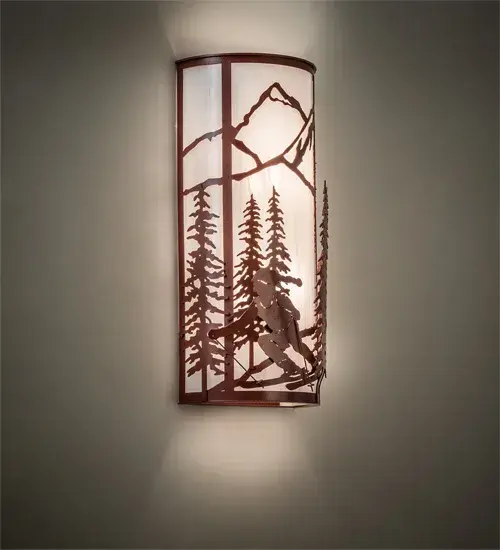 8" Wide Alpine Wall Sconce - Image 1