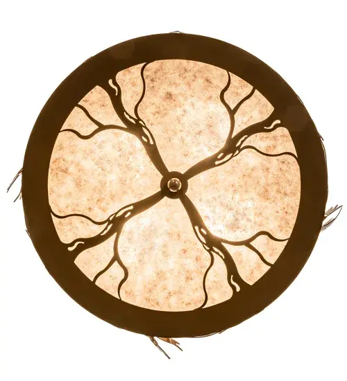 24" Wide Moose & Fox Flushmount - Image 7