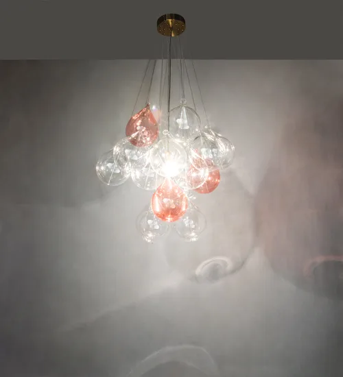 36" Wide Balloon Glass Pendant