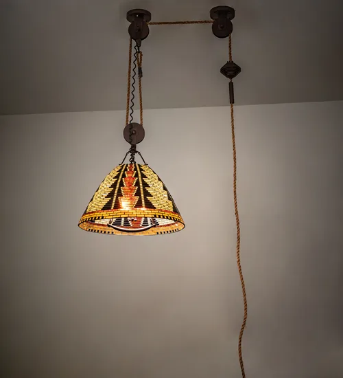 24" Wide Tiffany Wawapek Bartlett Pendant