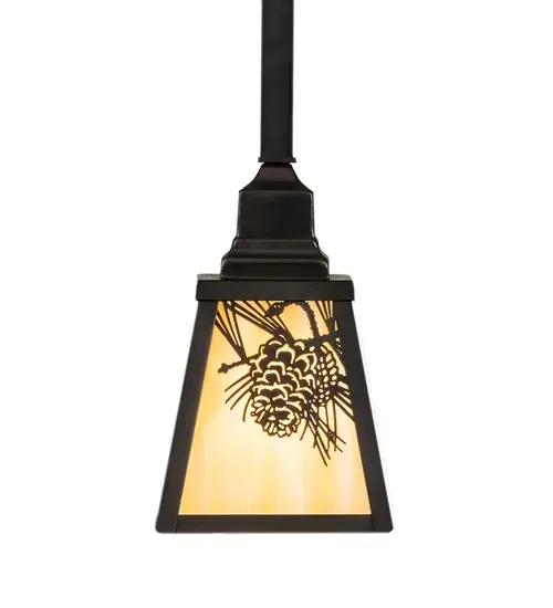 5.5" Square Winter Pine Mini Pendant - Image 5